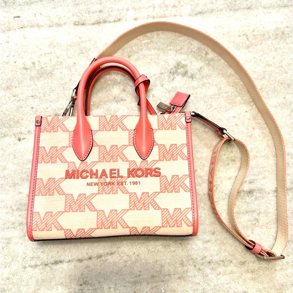Michael Kors Mirella Signature Canvas Small Crossbody Tote - Picture 2 of 9